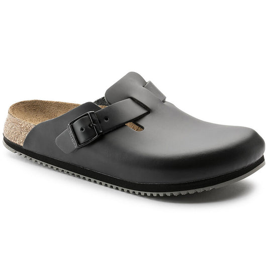 Birkenstock Boston SL Super-Grip Narrow in Black (60196)