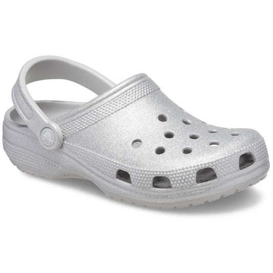 Crocs Classic Glitter Clogs (205942) - Silver Glitter