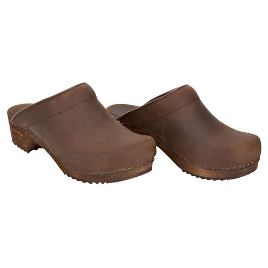 Sanita Chrissy Wooden Clogs in Antique Brown (1200009)