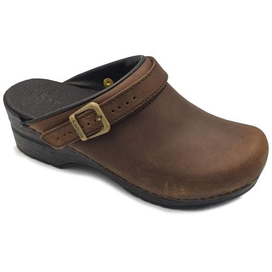 Sanita Morse Oiled Danish Clogs in Antique Brown (1200038)