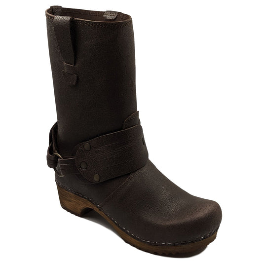 Sanita Mohawk Danish Clog Boots in Antique Brown