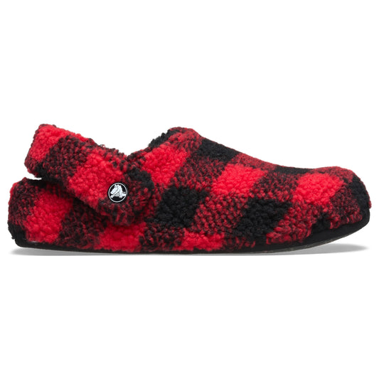 Crocs Classic Buffalo Check Cozzzy Slipper (210755) - Varsity Red/Black