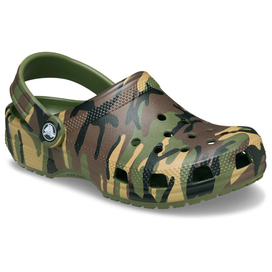 Crocs Classic Camouflage Kids Clogs (211879) - Army Green/Multi