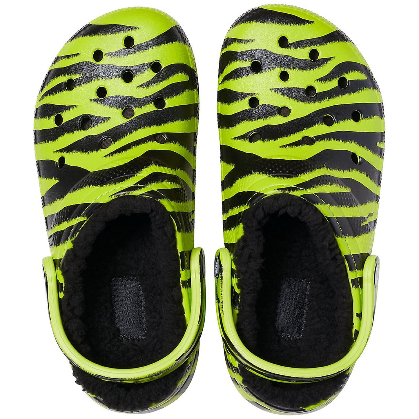 Crocs Classic Lined Animal Print Clog Lime Punch/Black