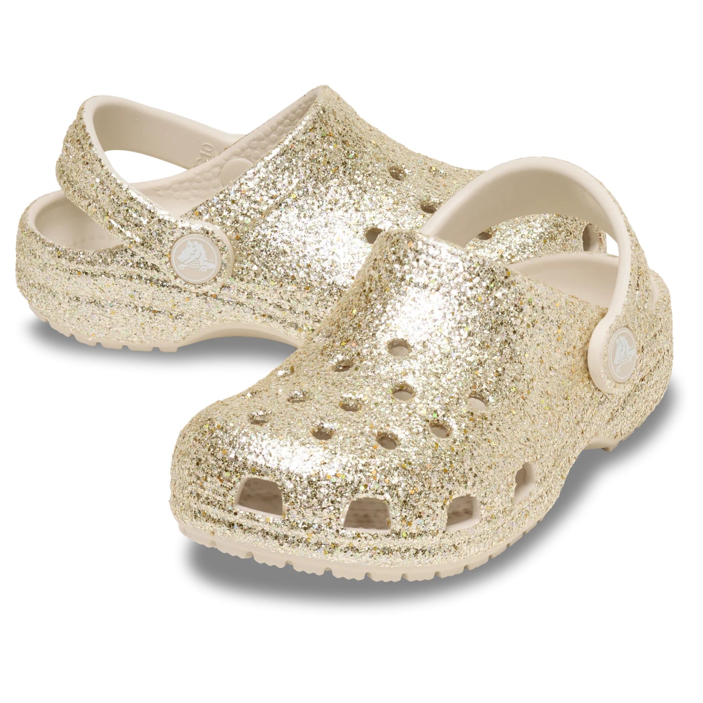 Crocs Classic Chunky Glitter Kids Clogs (211939) - Sandstone