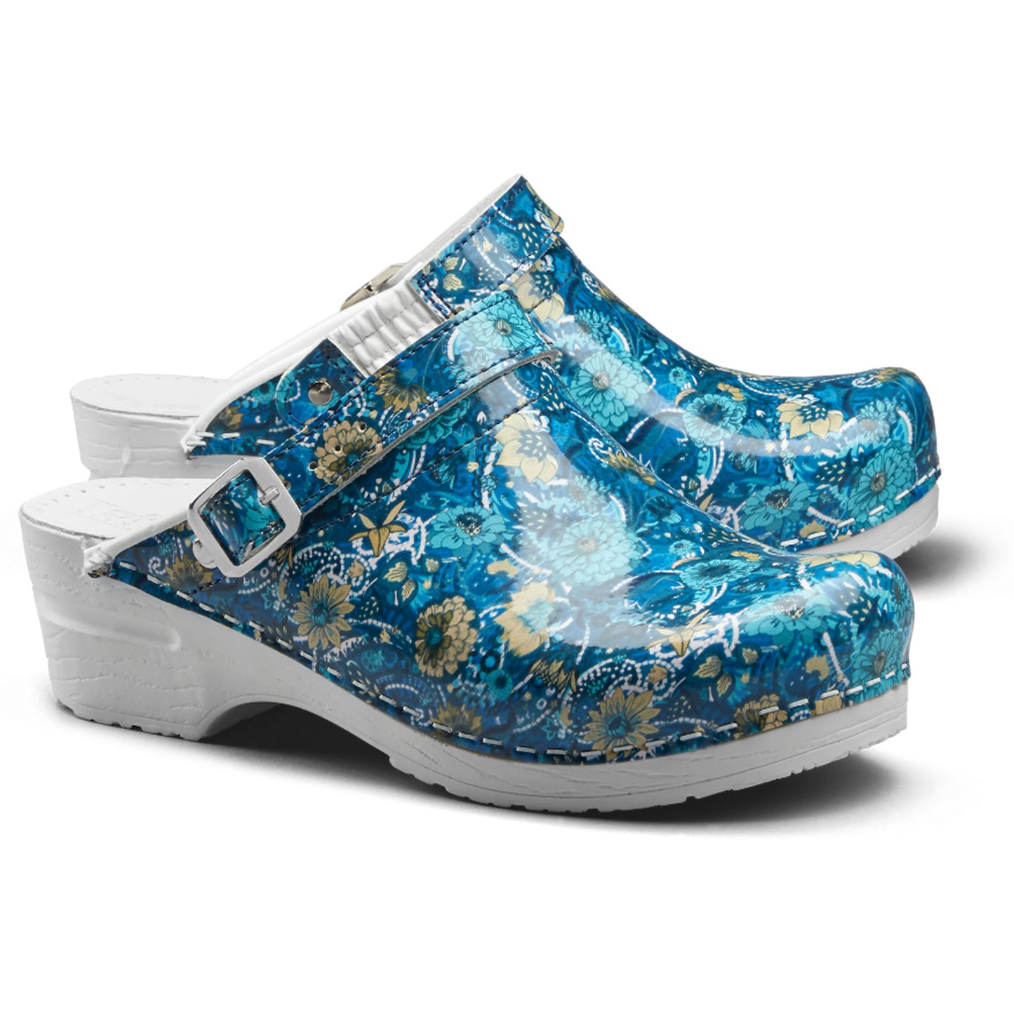 Toffeln Flexi Klog 0724 - Blue Paisley Pattern